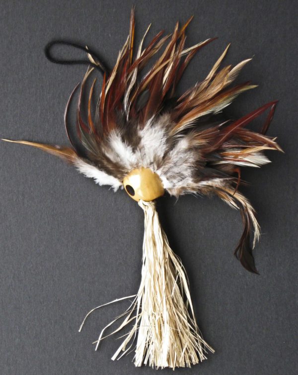 Brown Hawaiian Warrior Helmet - Straw