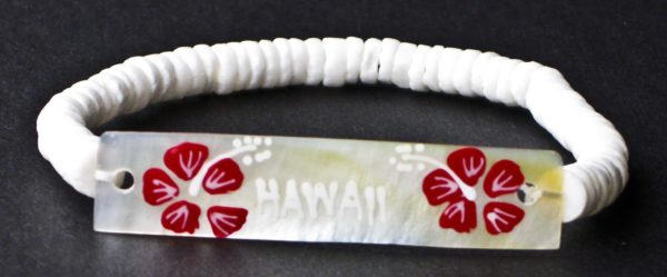 Puka Shell Mother of Pearl ID Bracelets