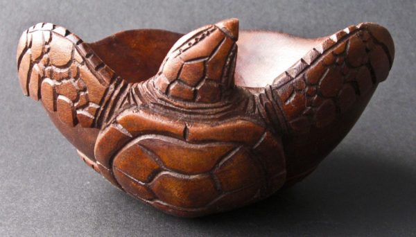 Single Turtle Wooden Bowl