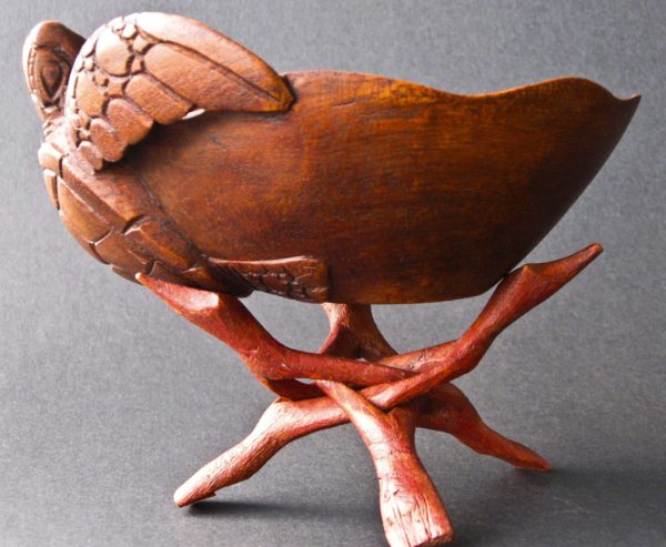 Single Turtle Wooden Bowl