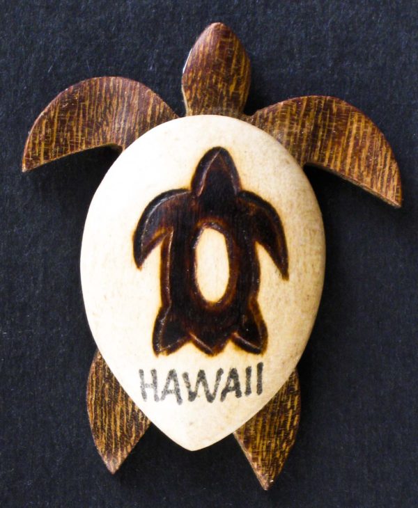 Turtle Magnets - Natural Wood Colors - Hawaiian Turtle Graphic